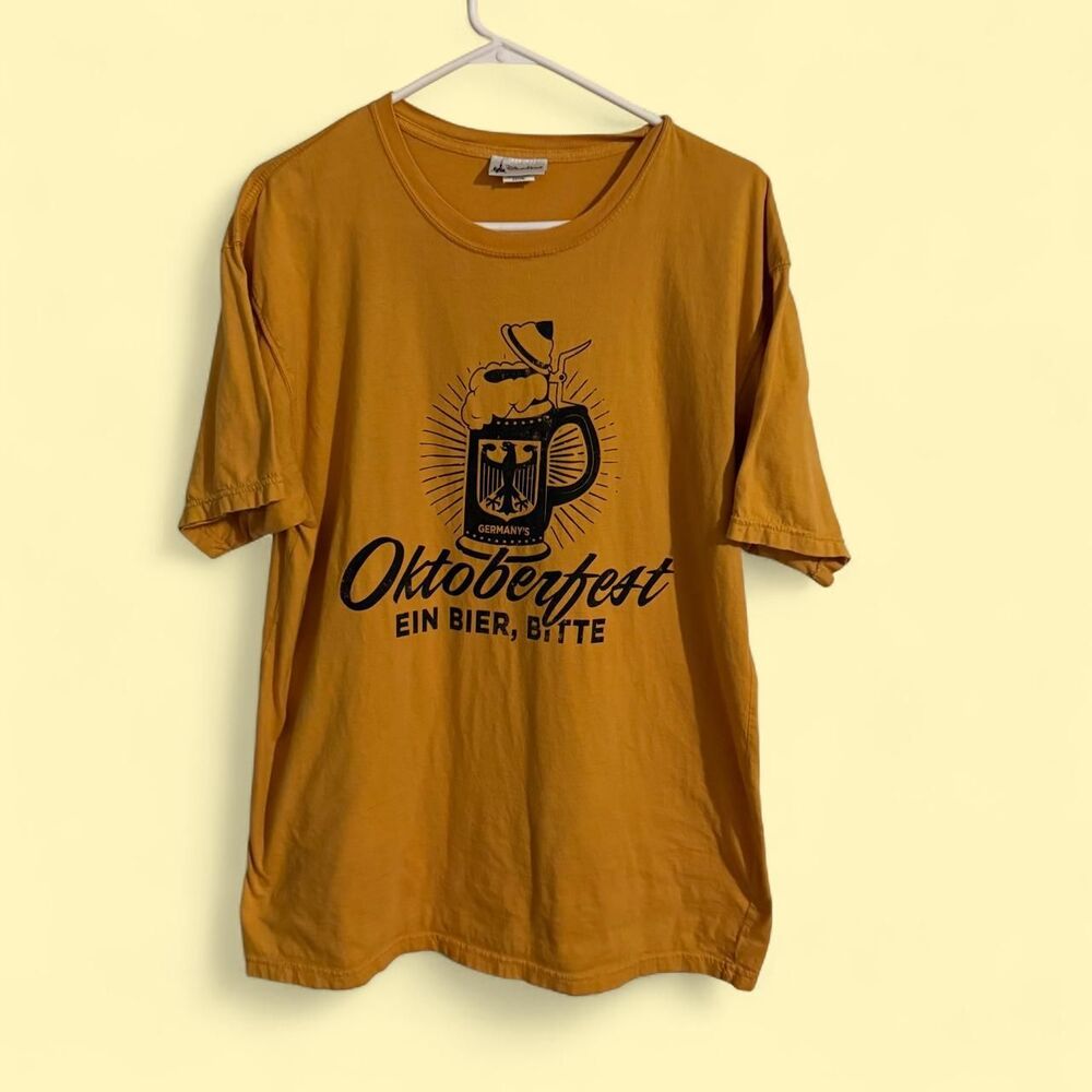 Disney Parks t-shirt unisex large mustard yellow Epcot World Showcase Germany